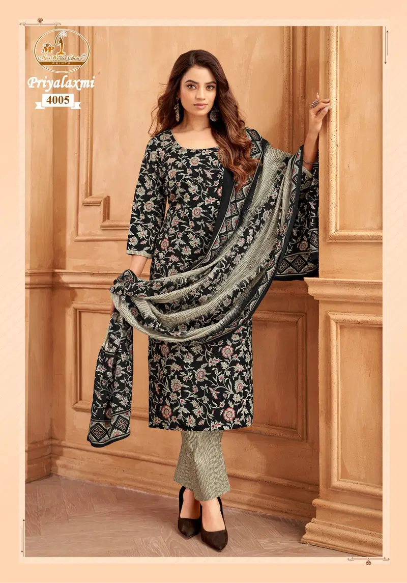 Priyalaxmi Vol 4 By Miss World Cotton Surat Kurti With Bottom Dupatta Wholesale Market